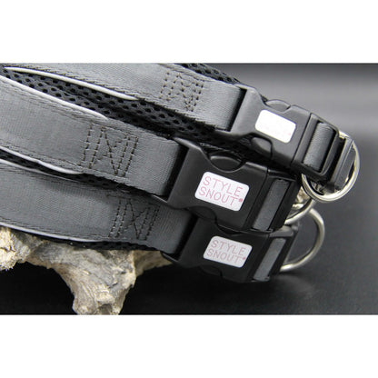 Dog collar Silver-Black-Edition